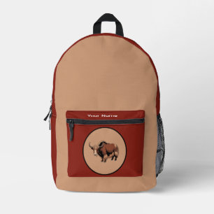 Sac À Dos Imprimé Mignon et adorable Yak marron