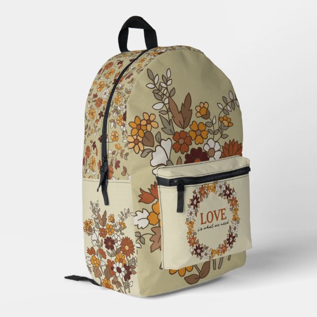 Sac À Dos Imprimé Mignonne fille Fleur sauvage simple (Coin arrière gauche)