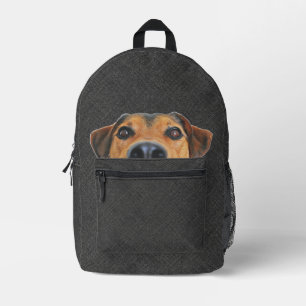 Sac À Dos Imprimé Mignonne Peeking Visage Chien