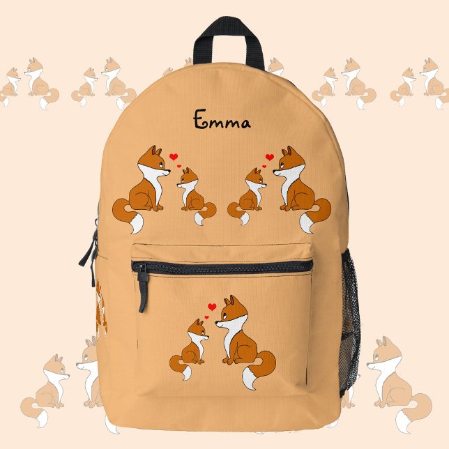 Sac À Dos Imprimé Mignons renards, enfants personnalisés (Créateur téléchargé)