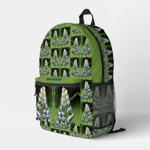 Sac À Dos Imprimé Miroir à fleurs violettes sauvages