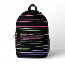 Mochila con estrellas con líneas onduladas