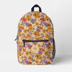 Sac À Dos Imprimé Modèle floral de marguerite vintage (2)