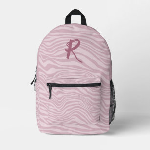 Sac À Dos Imprimé Modèle Zèbre Violet tendance Vagues Personnalisées