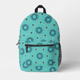 Sac À Dos Imprimé Modern Blue Geometric Burst Backpack