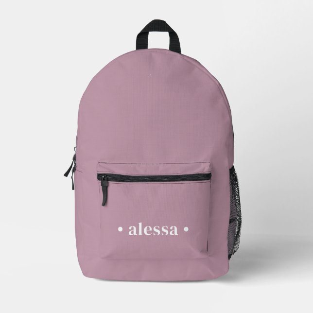 Sac À Dos Imprimé Modern Dusty Pink Personalized Girl Backpack (Recto)