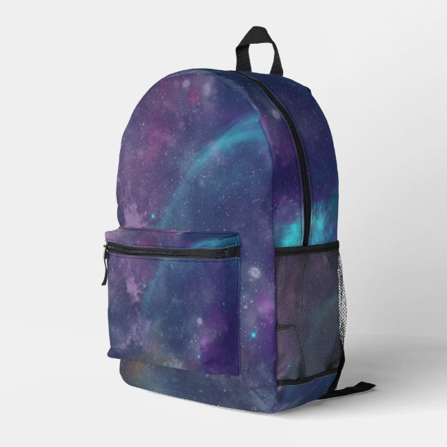 Sac À Dos Imprimé Moderne Blue dégradé cosmos espace galaxie garçons (Coin arrière droit)