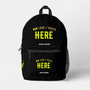 SAC À DOS IMPRIMÉ MODERNE ET MODERNE PERSONNALISABLE NOIR VÉRIFIÉ