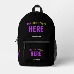SAC À DOS IMPRIMÉ MODERNE ET MODERNE PERSONNALISABLE NOIR VÉRIFIÉ
