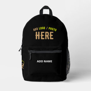 SAC À DOS IMPRIMÉ MODERNE ET MODERNE PERSONNALISABLE NOIR VÉRIFIÉ