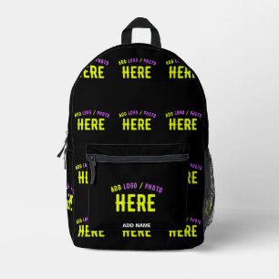 SAC À DOS IMPRIMÉ MODERNE ET MODERNE PERSONNALISABLE NOIR VÉRIFIÉ