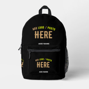 SAC À DOS IMPRIMÉ MODERNE ET MODERNE PERSONNALISABLE NOIR VÉRIFIÉ