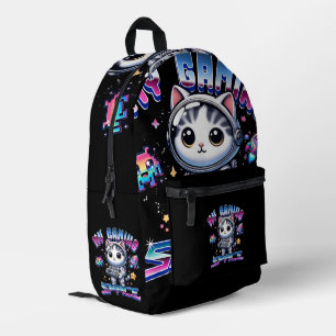 SAC À DOS IMPRIMÉ MON ESPACE DE JEUX - KAWAII SPACE CAT