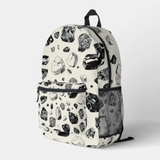 Sac À Dos Imprimé Monochrome Minéral
