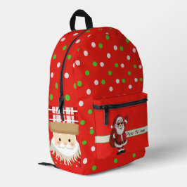 Sac À Dos Imprimé Monogram Cute Père Noël Celebration School