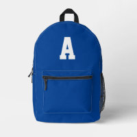 Monogramme bleu simple