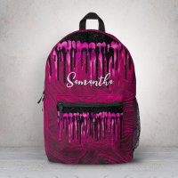 Monogramme chic pailleté rose noir qui dégouline