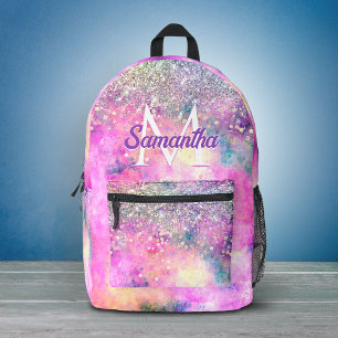 Sac À Dos Imprimé Monogramme de fausse parties scintillant argent ir