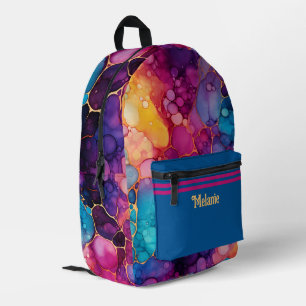 Sac À Dos Imprimé Monogramme de l'alcool coloré et de l'écharpe d'en