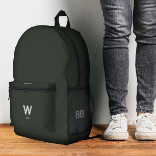 Sac À Dos Imprimé Monogramme de l'armée de terre foncé élégant