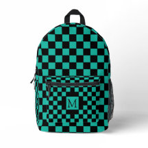 Monogramme de Motif turquoise et noir