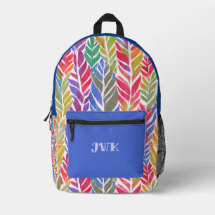 Sac À Dos Imprimé Monogramme d'élégance plumé