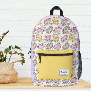 Sac À Dos Imprimé Monogramme d'été rétro de popsicle groovy mignon