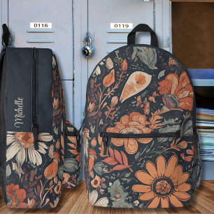 Sac À Dos Imprimé Monogramme floral bohème