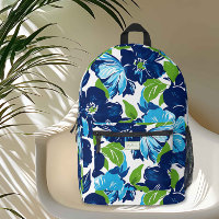 Monogramme floral moderne bleu et vert