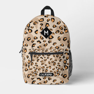 Sac À Dos Imprimé Monogramme jolie faune chic Cheetah motif