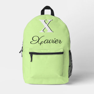 Sac À Dos Imprimé Monogramme Menthol Élégant Moderne