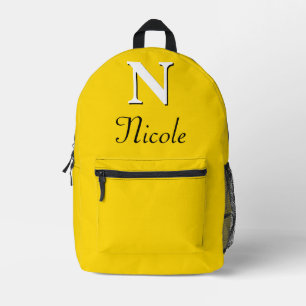 Sac À Dos Imprimé Monogramme or-jaune moderne