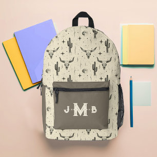 Sac À Dos Imprimé Monogramme personnalisé du pays occidental