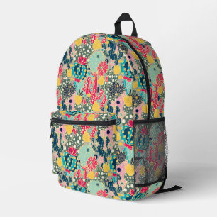 Sac À Dos Imprimé Monogramme Polka coloré Motif de cactus à points
