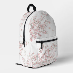 Sac À Dos Imprimé Monogramme Rose Fleur de Cerisier