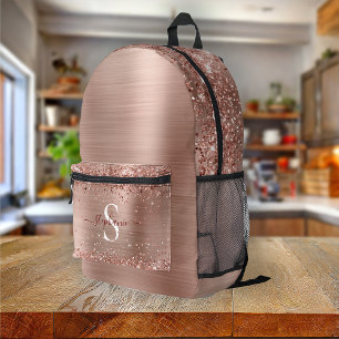 Sac À Dos Imprimé Monogramme Rose Gold Faux-Parties scintillant Girl