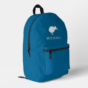 Sac À Dos Imprimé Monogramme simple Kiwi Bird Silhouette Personnalis
