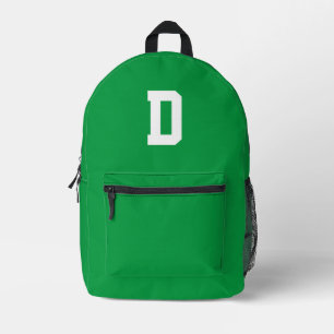 Sac À Dos Imprimé Monogramme vert simple