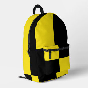 Sac À Dos Imprimé Motif à carreaux jaune et noir