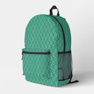 Sac À Dos Imprimé Motif à feuilles vertes stylisées