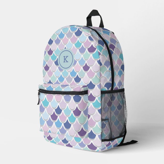 Sac À Dos Imprimé motif Abstrait à écailles de sirène (Coin arrière droit)