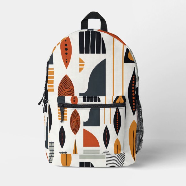Sac À Dos Imprimé Motif Abstrait africain dynamique (Recto)