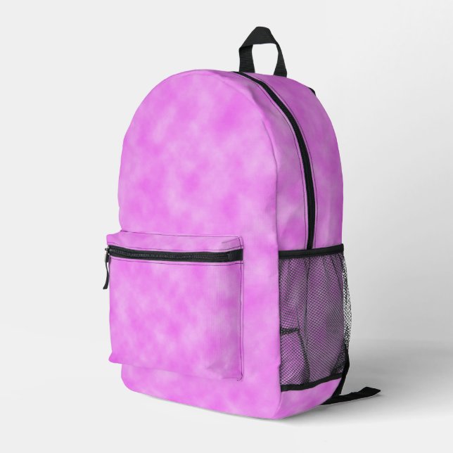 Sac À Dos Imprimé Motif Abstrait clair Pinkish Purple Nuageux (Coin arrière droit)