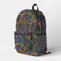 Motif Abstrait coloré Wavy Lines