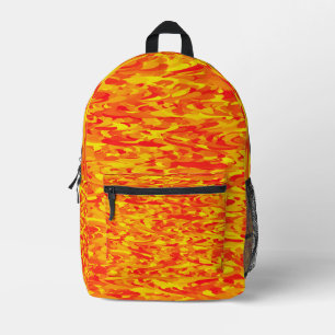 Sac À Dos Imprimé Motif Abstrait orange rouge jaune