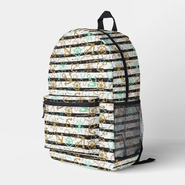 Sac À Dos Imprimé Motif Ancre maritime (Coin arrière droit)