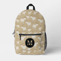 Motif animal de la chèvre Monogramme