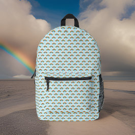 Sac À Dos Imprimé Motif arc-en-ciel minuscule sur Blue Sky