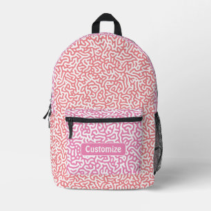 Sac À Dos Imprimé Motif artistique de Turing rose