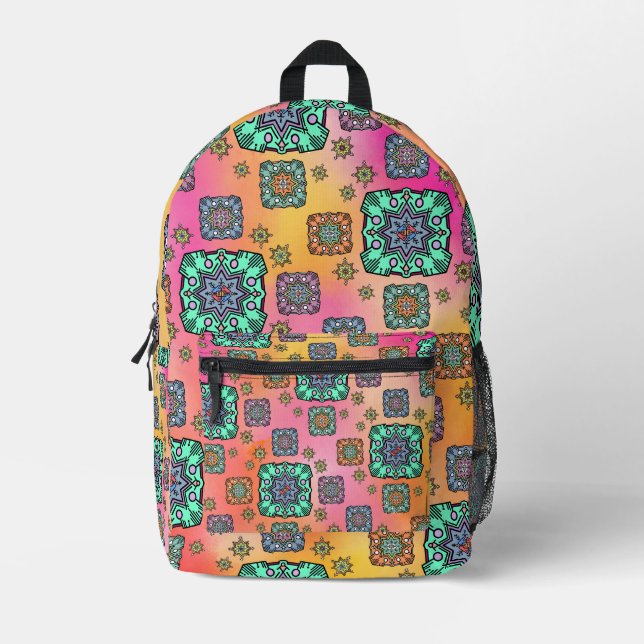 Sac À Dos Imprimé Motif aux couleurs pastel (Recto)